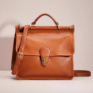 Vintage Coach Willis Leather Crossbody Bag in British Tan